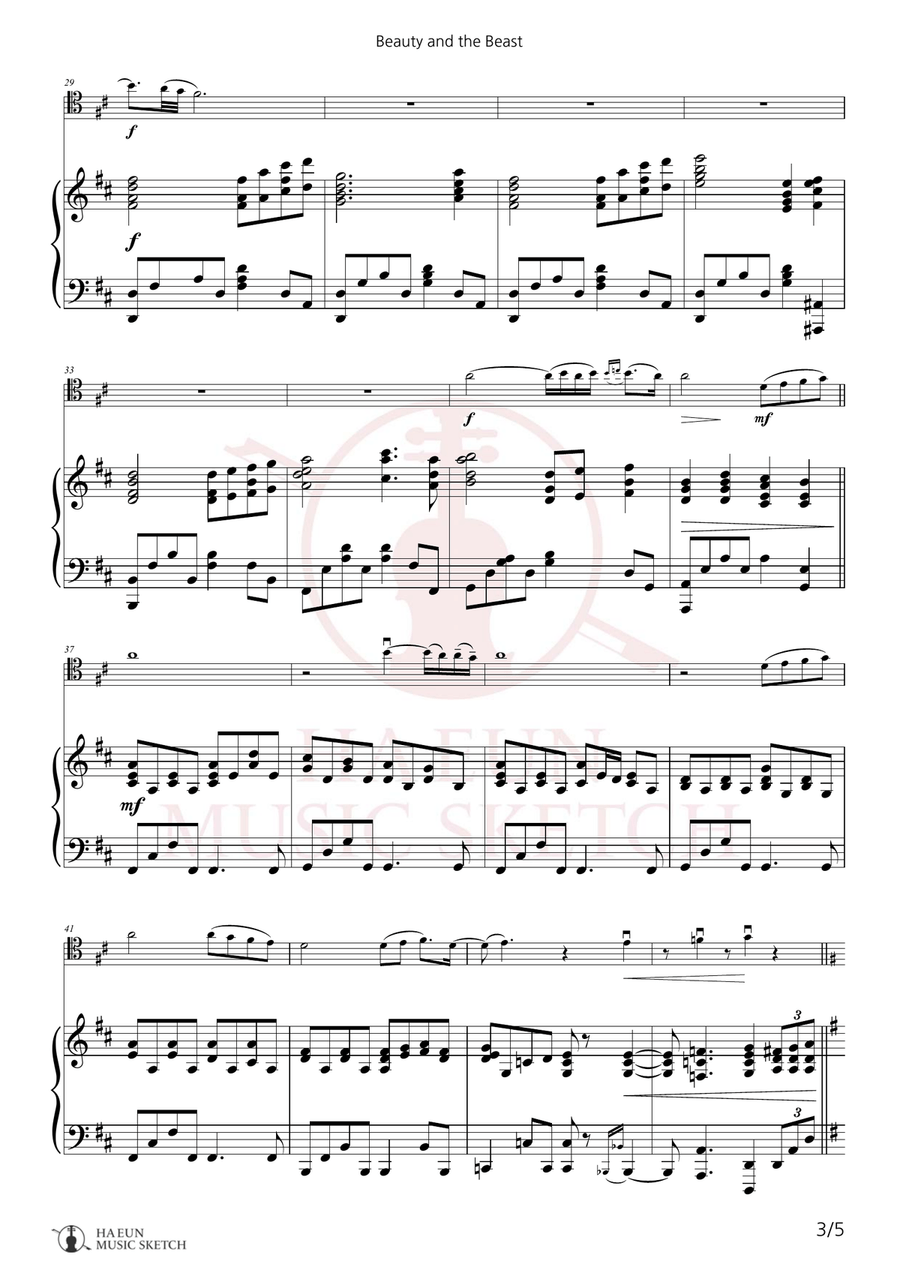 Beauty And The Beast Chamber Music scores gallery preview page 3