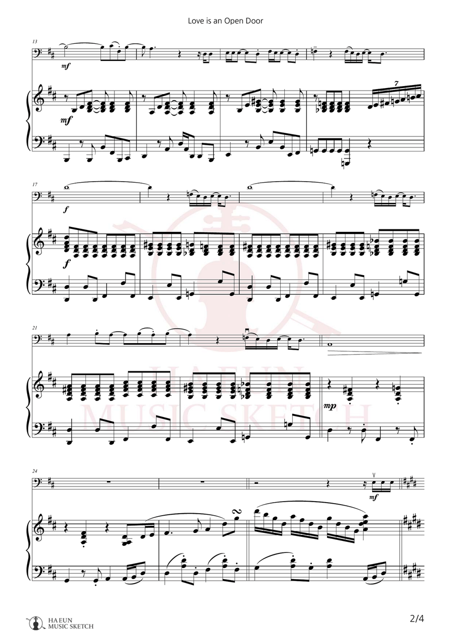 Love Is An Open Door Chamber Music scores gallery preview page 2