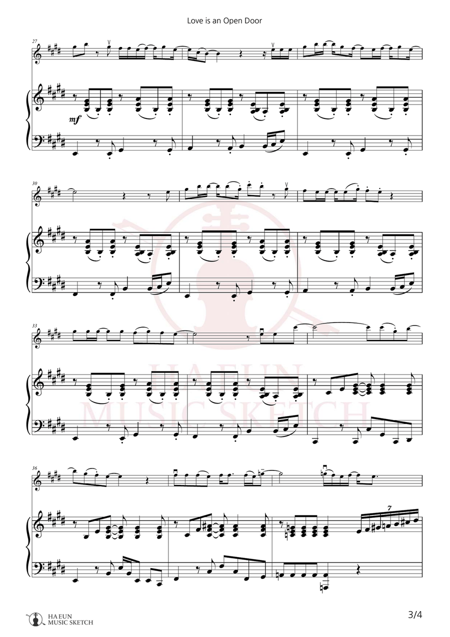 Love Is An Open Door Chamber Music scores gallery preview page 3