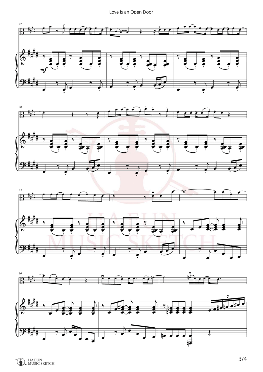 Love Is An Open Door Chamber Music scores gallery preview page 3