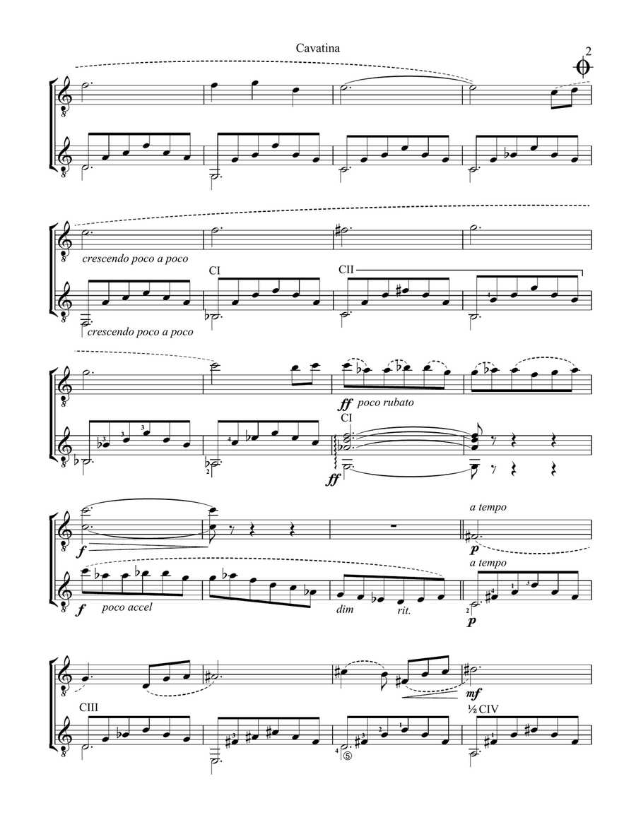 Cavatina Acoustic Guitar scores gallery preview page 2