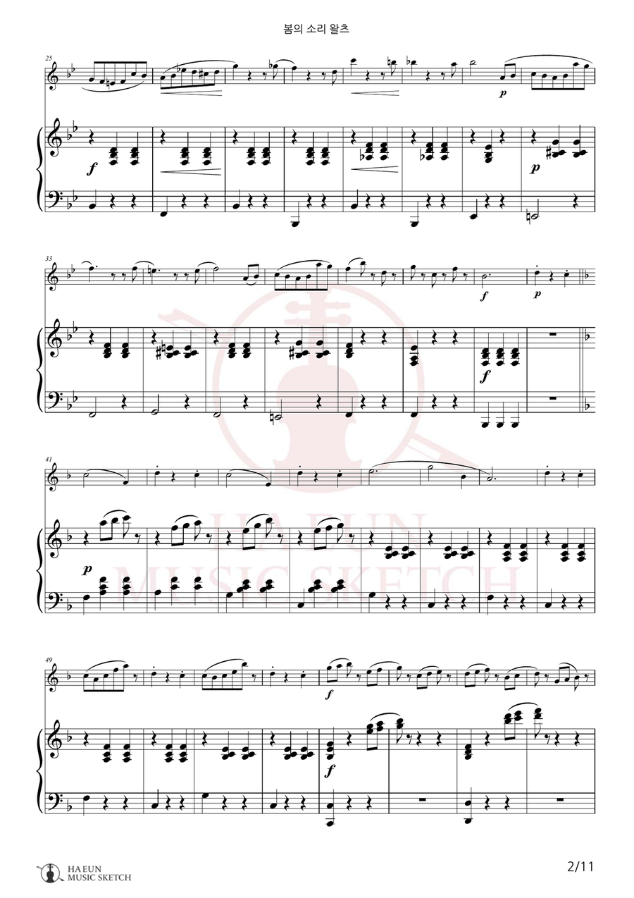 Voices of Spring Waltz, Op. 410 (Frühlingsstimmen) Chamber Music scores gallery preview page 2