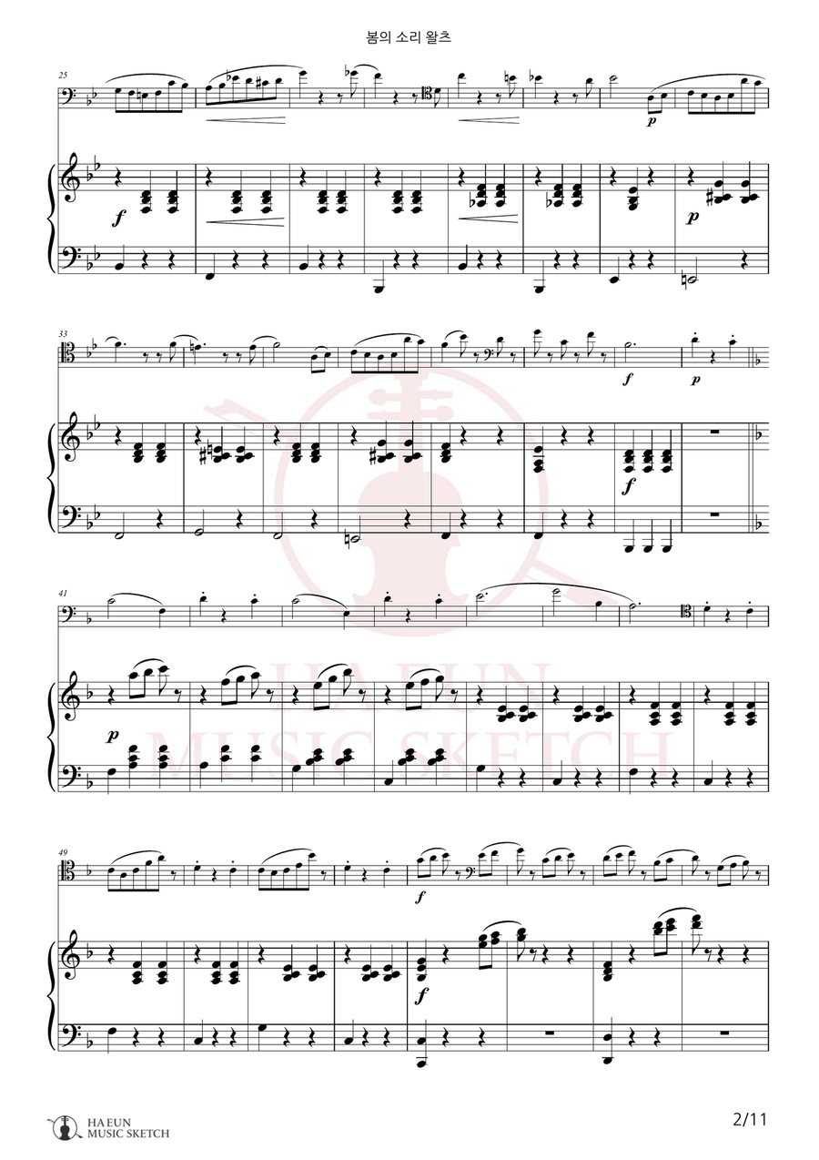 Voices of Spring Waltz, Op. 410 (Frühlingsstimmen) Chamber Music scores gallery preview page 2