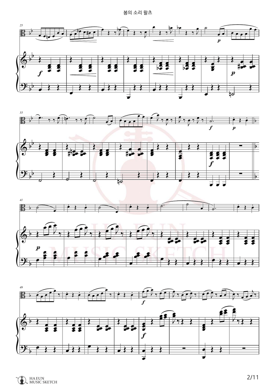 Voices of Spring Waltz, Op. 410 (Frühlingsstimmen) Chamber Music scores gallery preview page 2