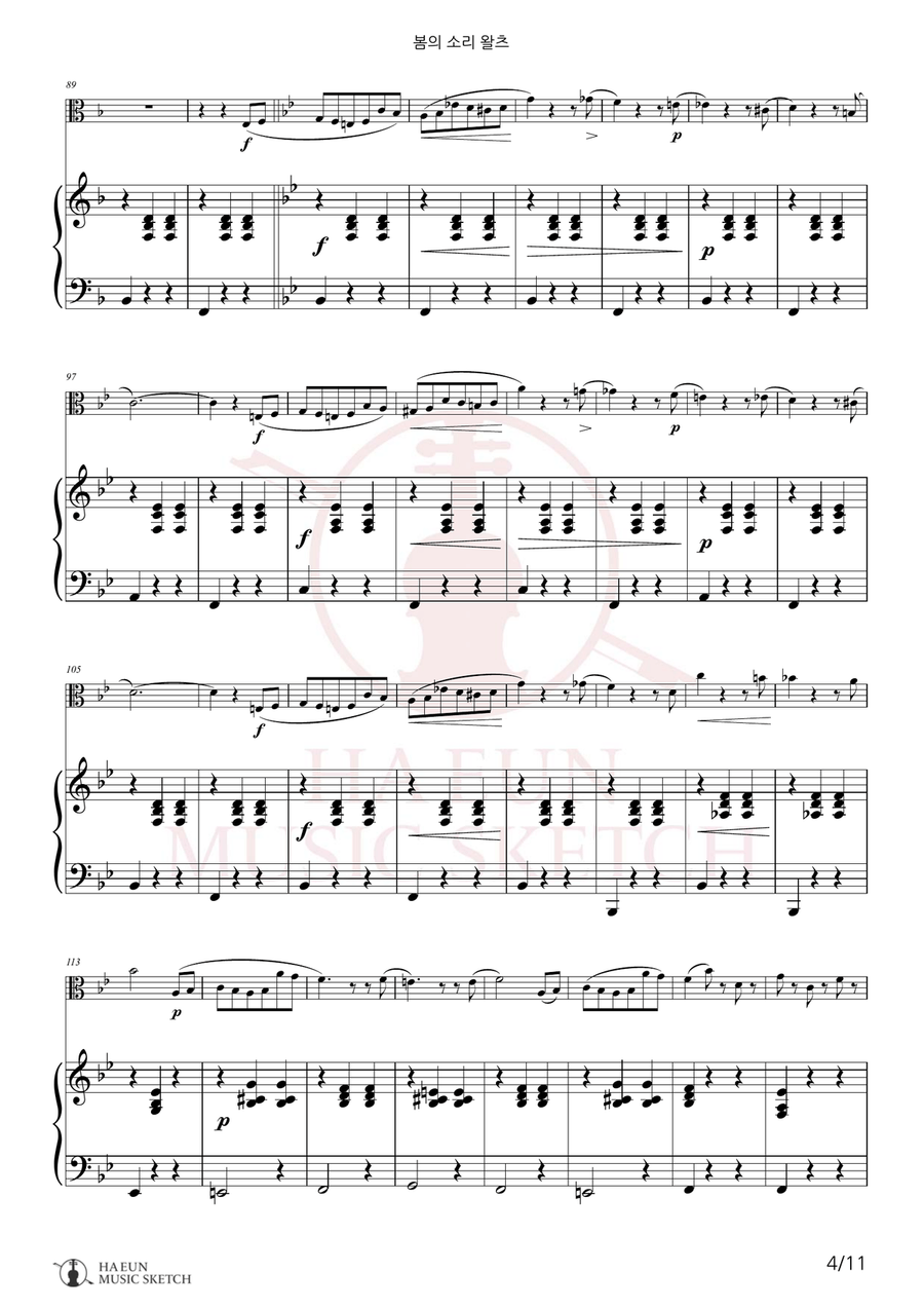 Voices of Spring Waltz, Op. 410 (Frühlingsstimmen) Chamber Music scores gallery preview page 4