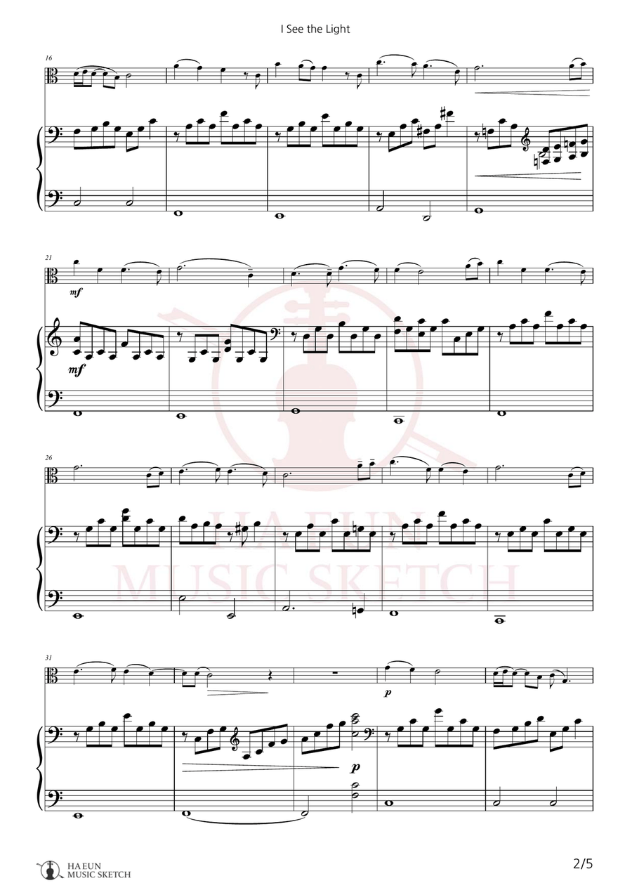 I See The Light Viola scores gallery preview page 2