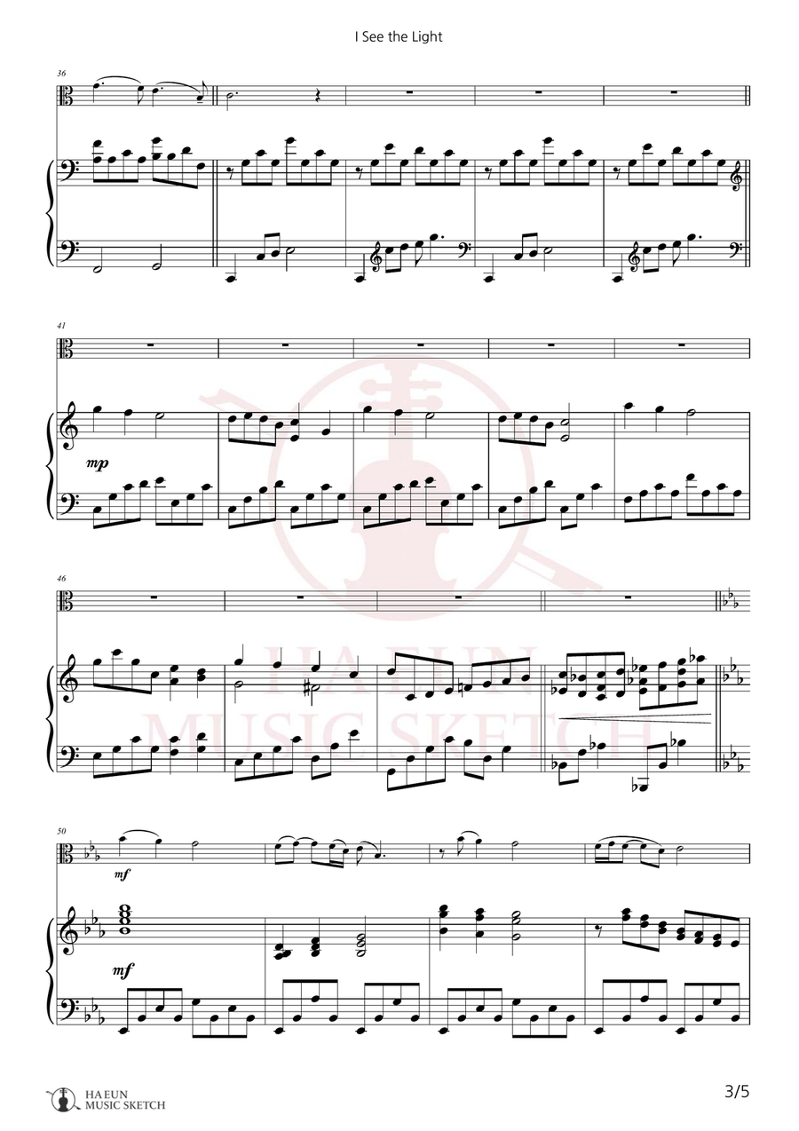 I See The Light Viola scores gallery preview page 3