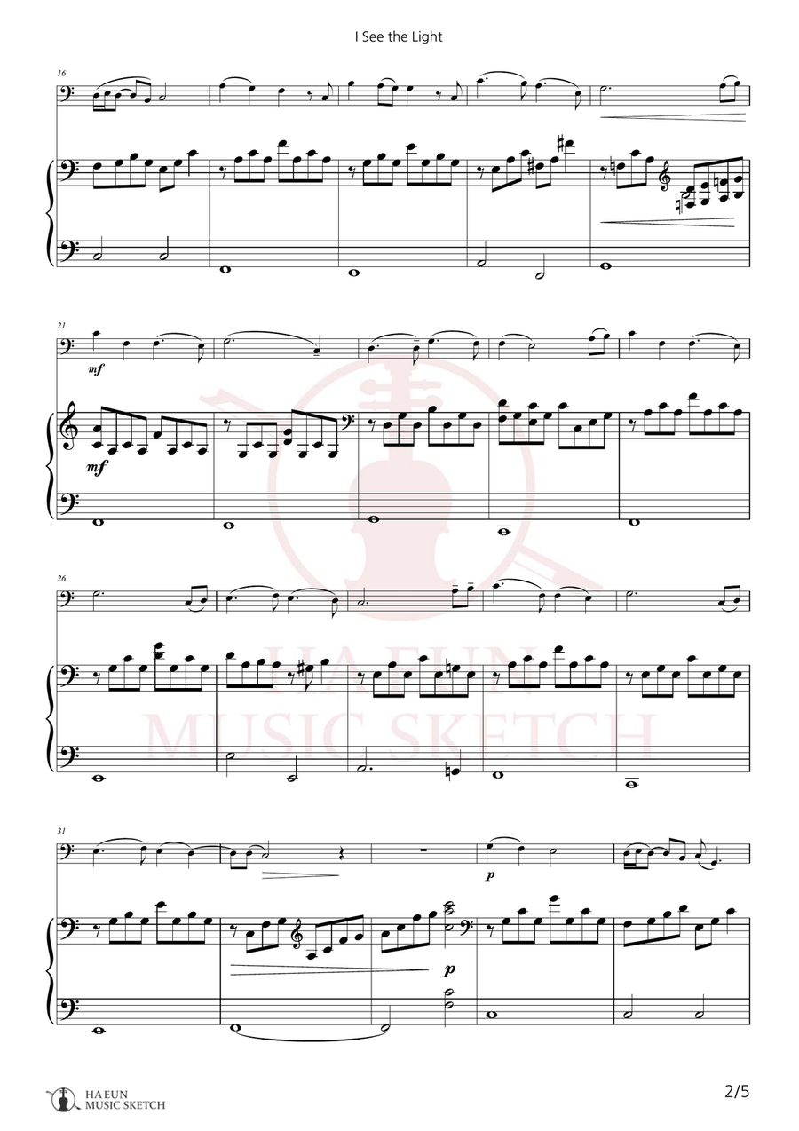 I See The Light Piano scores gallery preview page 2