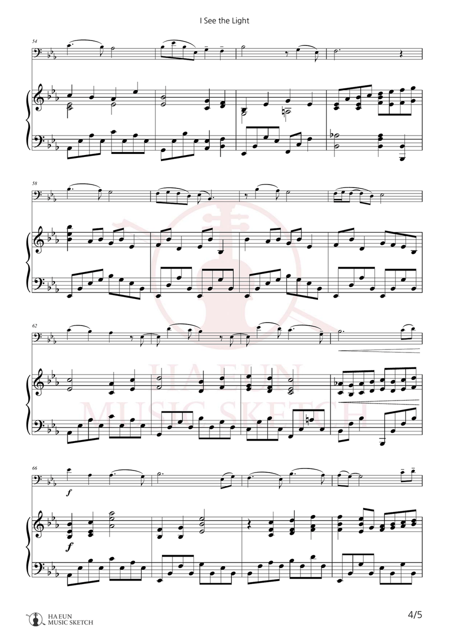 I See The Light Piano scores gallery preview page 4