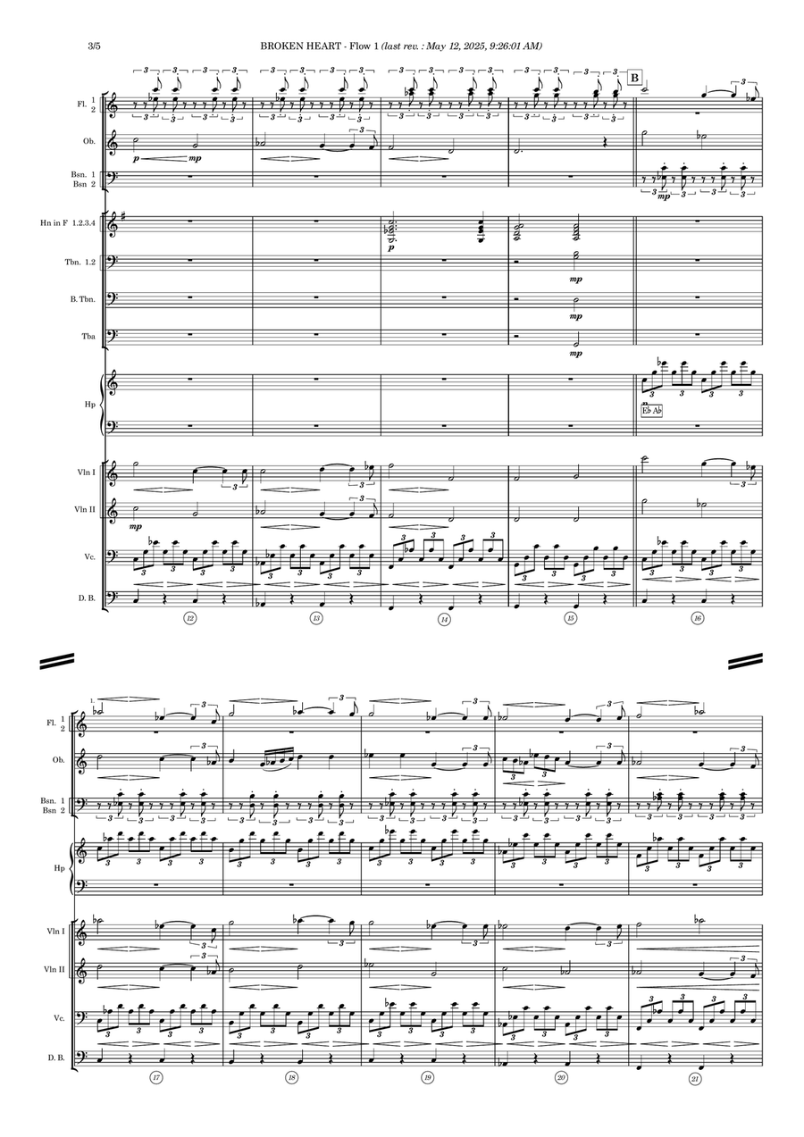 Broken Heart - Score Only Full Orchestra scores gallery preview page 3