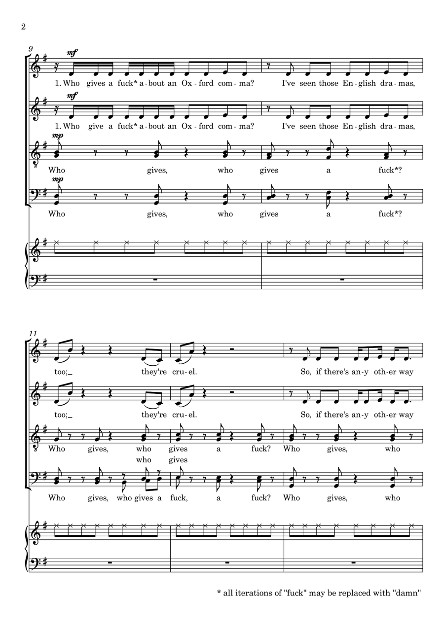 Oxford Comma Oxford Comma 4-Part scores gallery preview page 2