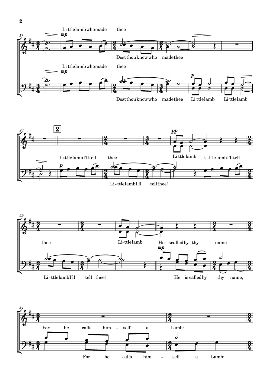 The Lamb The Lamb 4-Part scores gallery preview page 2