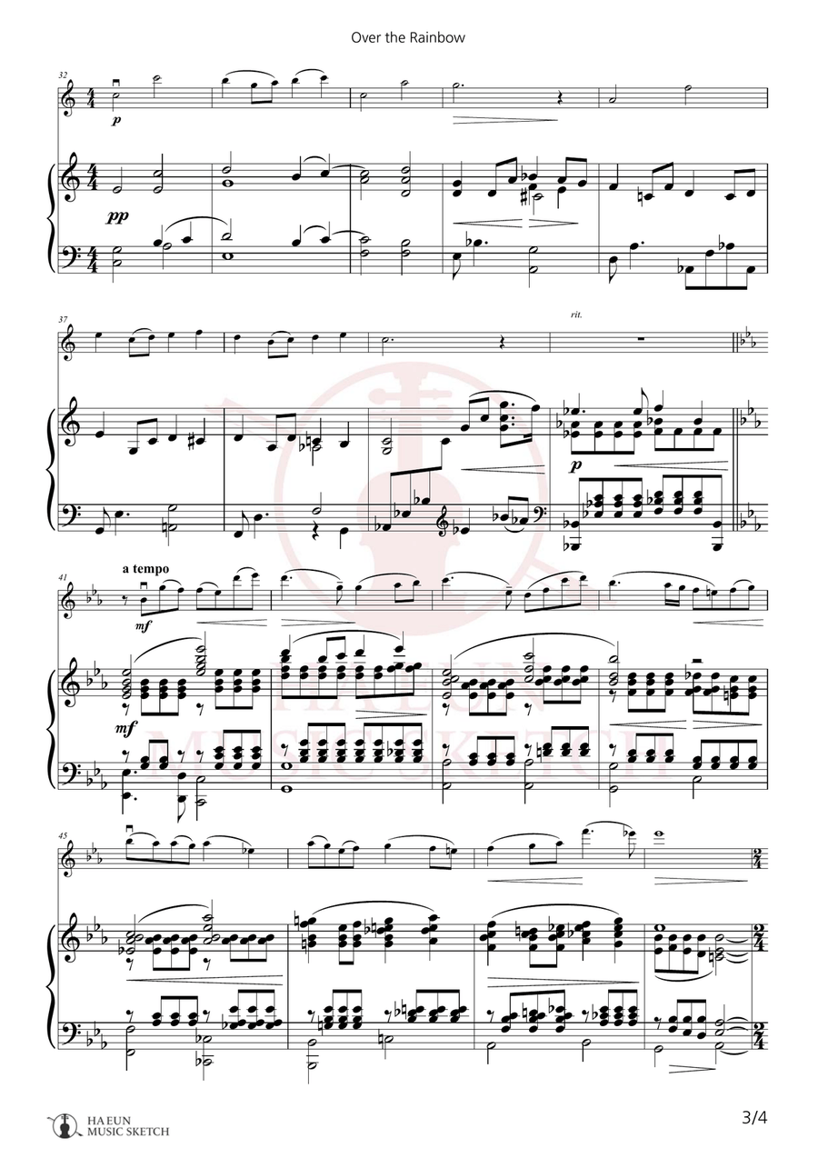 Over The Rainbow Chamber Music scores gallery preview page 3