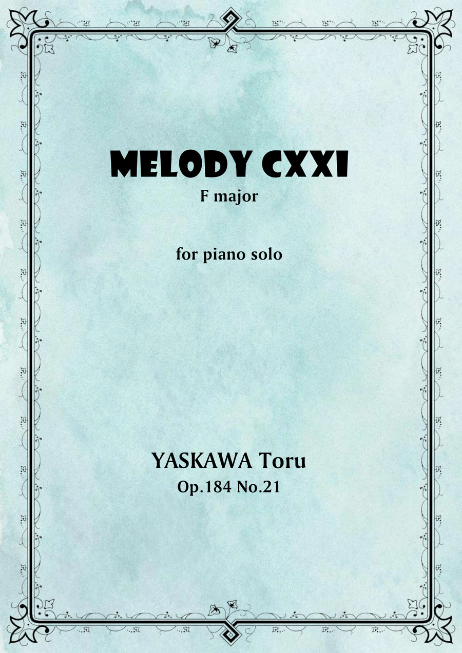 Melody No.121, F major, Op.184 No.21 Piano Solo scores gallery preview page 1