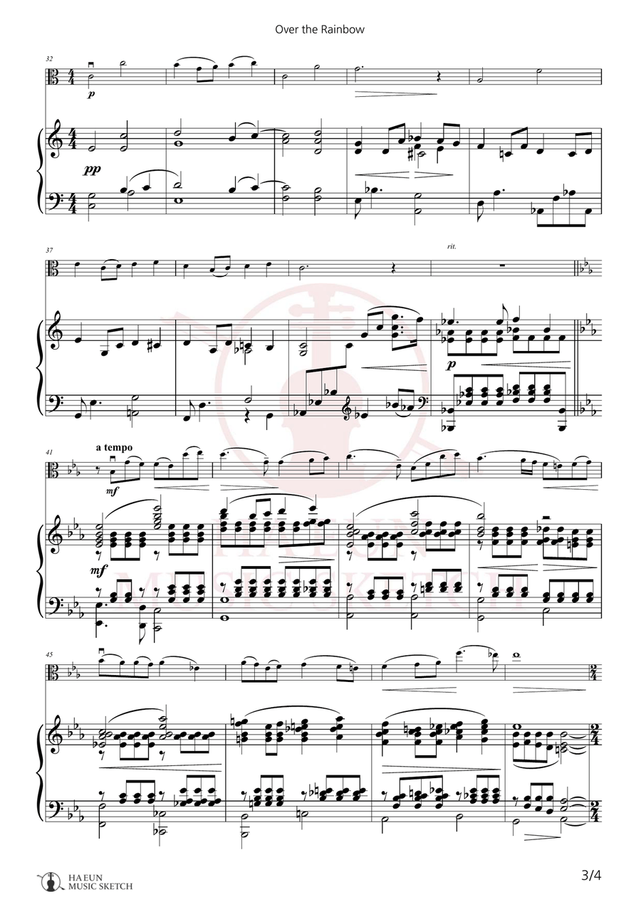 Over The Rainbow Chamber Music scores gallery preview page 3