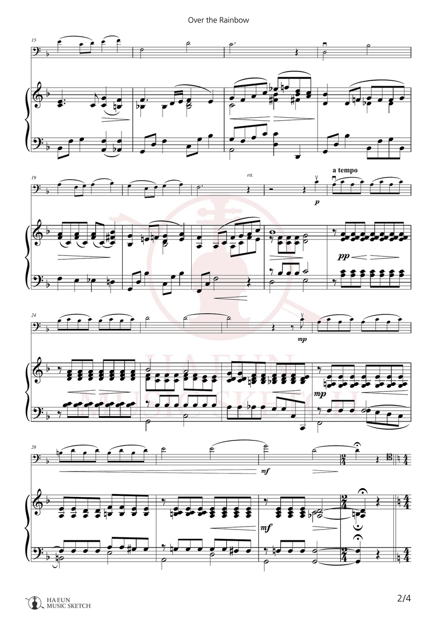 Over The Rainbow Chamber Music scores gallery preview page 2