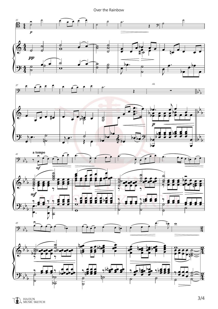 Over The Rainbow Chamber Music scores gallery preview page 3