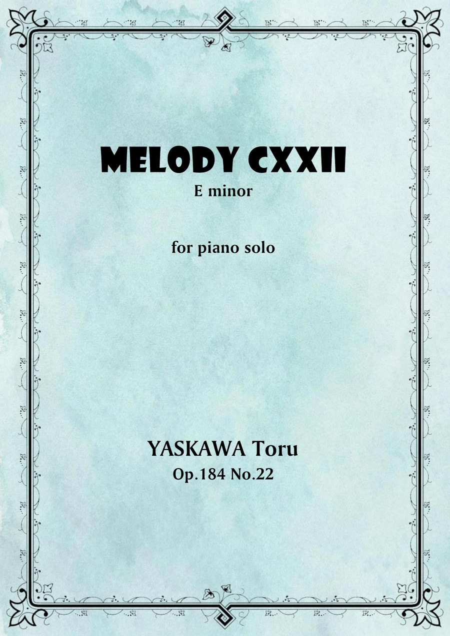 Melody No.122, E minor, Op.184 No.22 Piano Solo scores gallery preview page 1