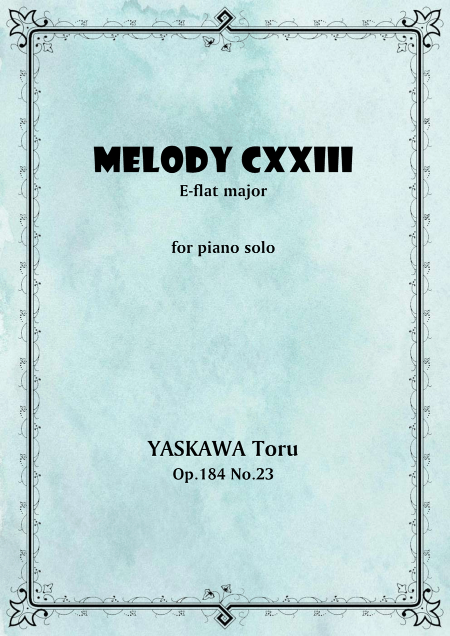 Melody No.123, E-flat major, Op.184 No.23 Piano Solo scores gallery preview page 1