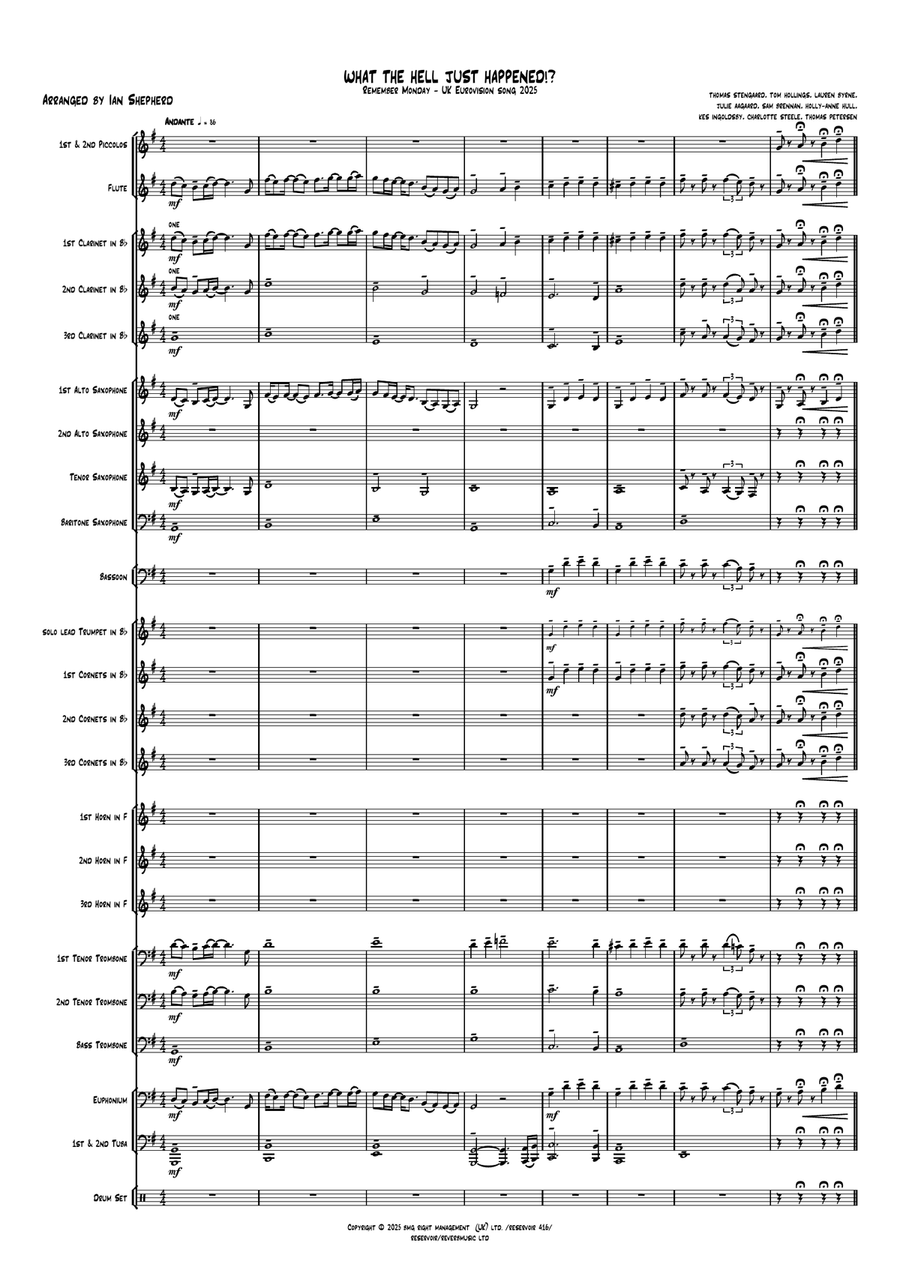 What The Hell Just Happened Marching Band scores gallery preview page 1