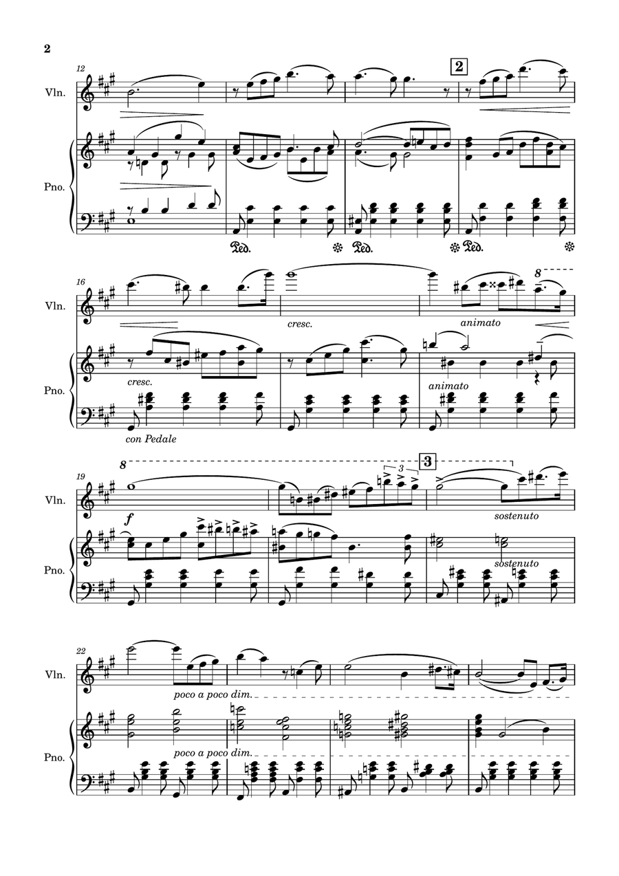 Romance for Violin and Piano, Op. 23 Violin Solo scores gallery preview page 2