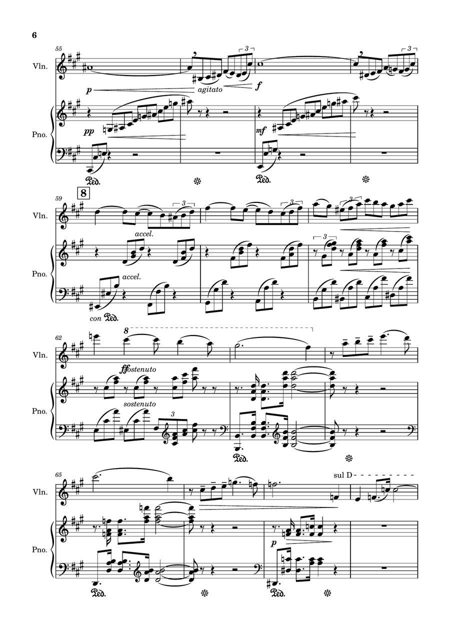 Romance for Violin and Piano, Op. 23 Violin Solo scores gallery preview page 6