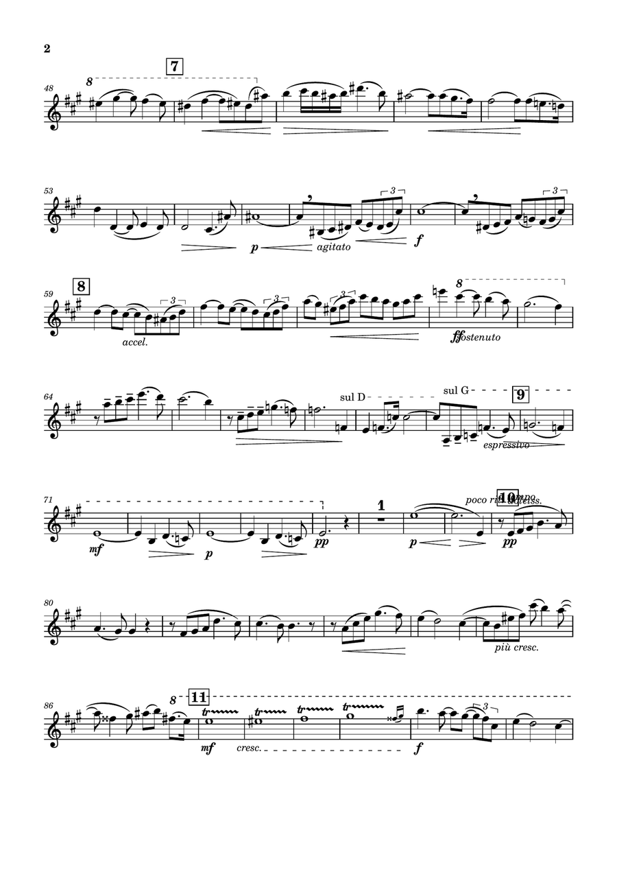 Romance for Violin and Piano, Op. 23 - Violin Violin Solo scores gallery preview page 2