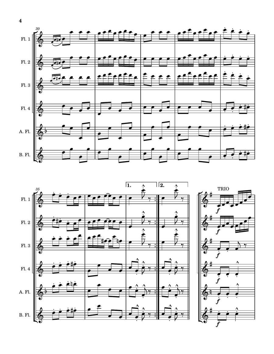 Honeymoon Rag Honeymoon Rag Woodwind Quintet scores gallery preview page 4