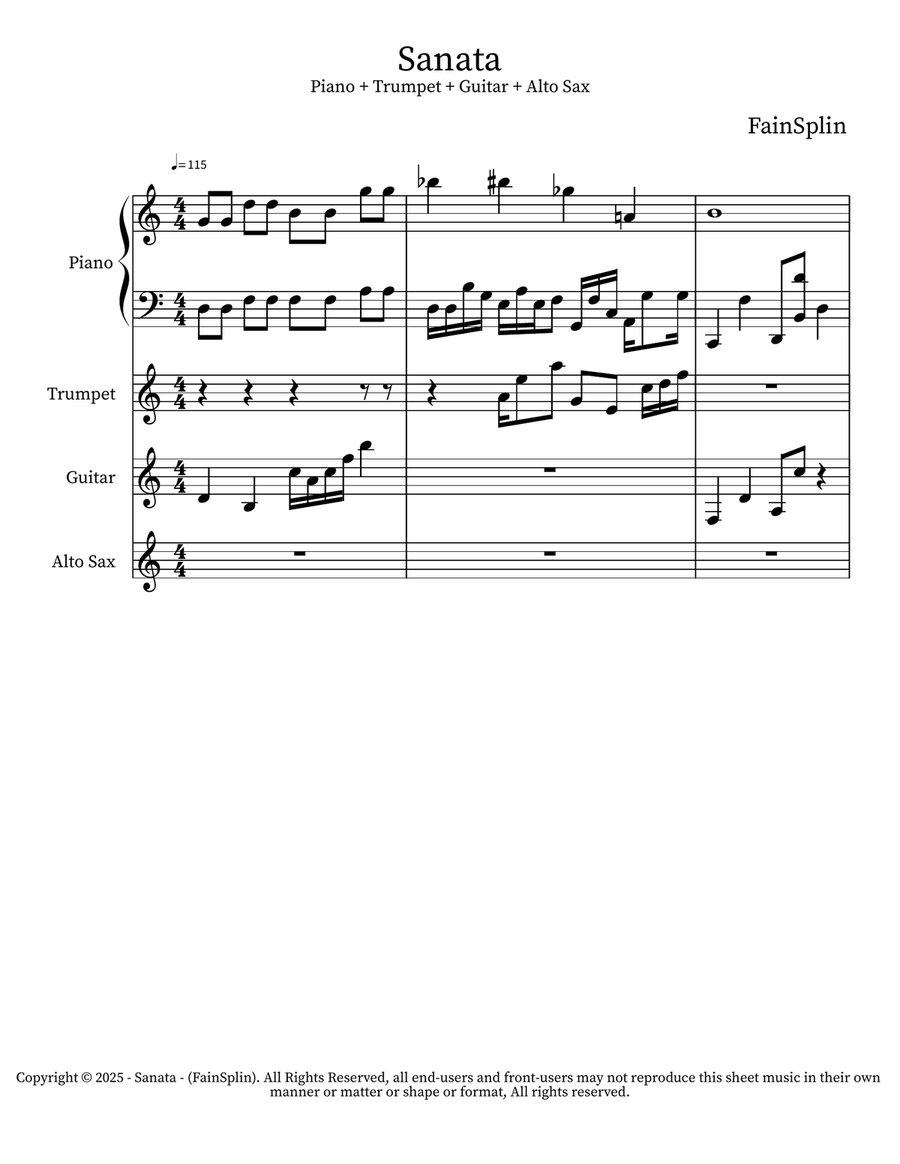 Sanata Sanata Concert Band scores gallery preview page 1