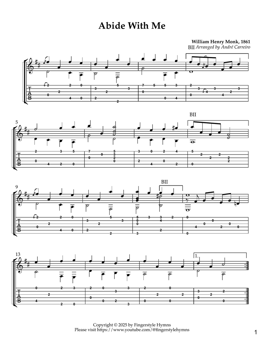30 Easy Fingerstyle Guitar Hymns Acoustic Guitar scores gallery preview page 4