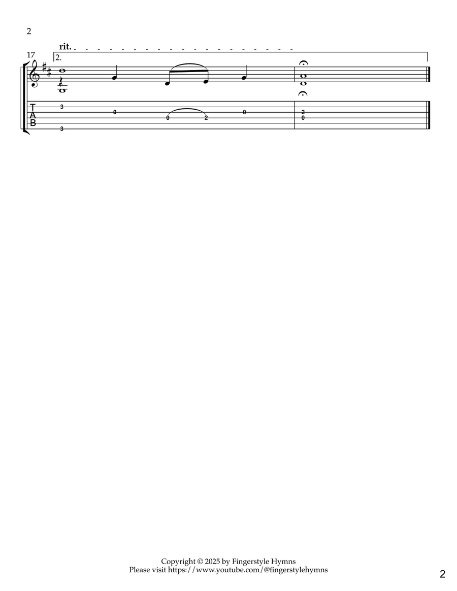 30 Easy Fingerstyle Guitar Hymns Acoustic Guitar scores gallery preview page 5