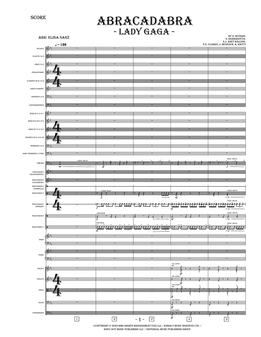 Abracadabra - Score Only Full Orchestra scores gallery preview page 3