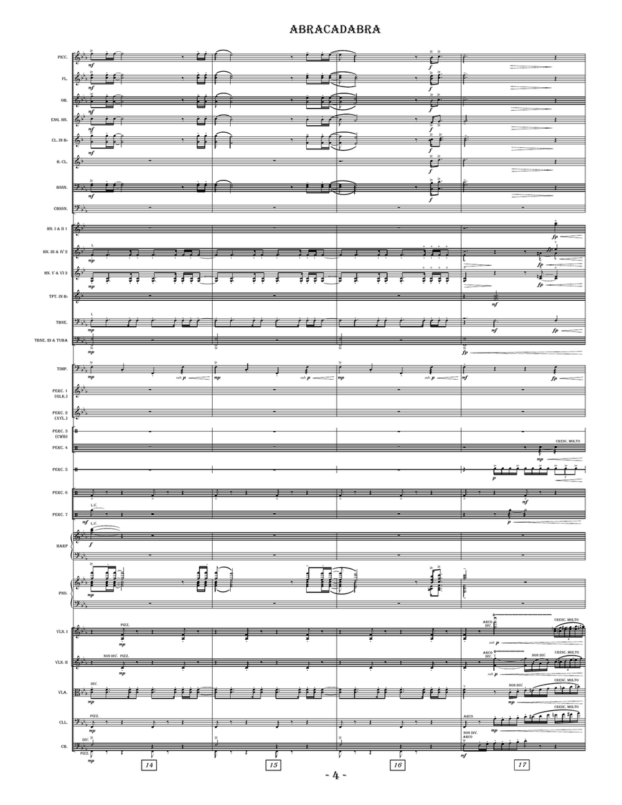 Abracadabra - Score Only Full Orchestra scores gallery preview page 6