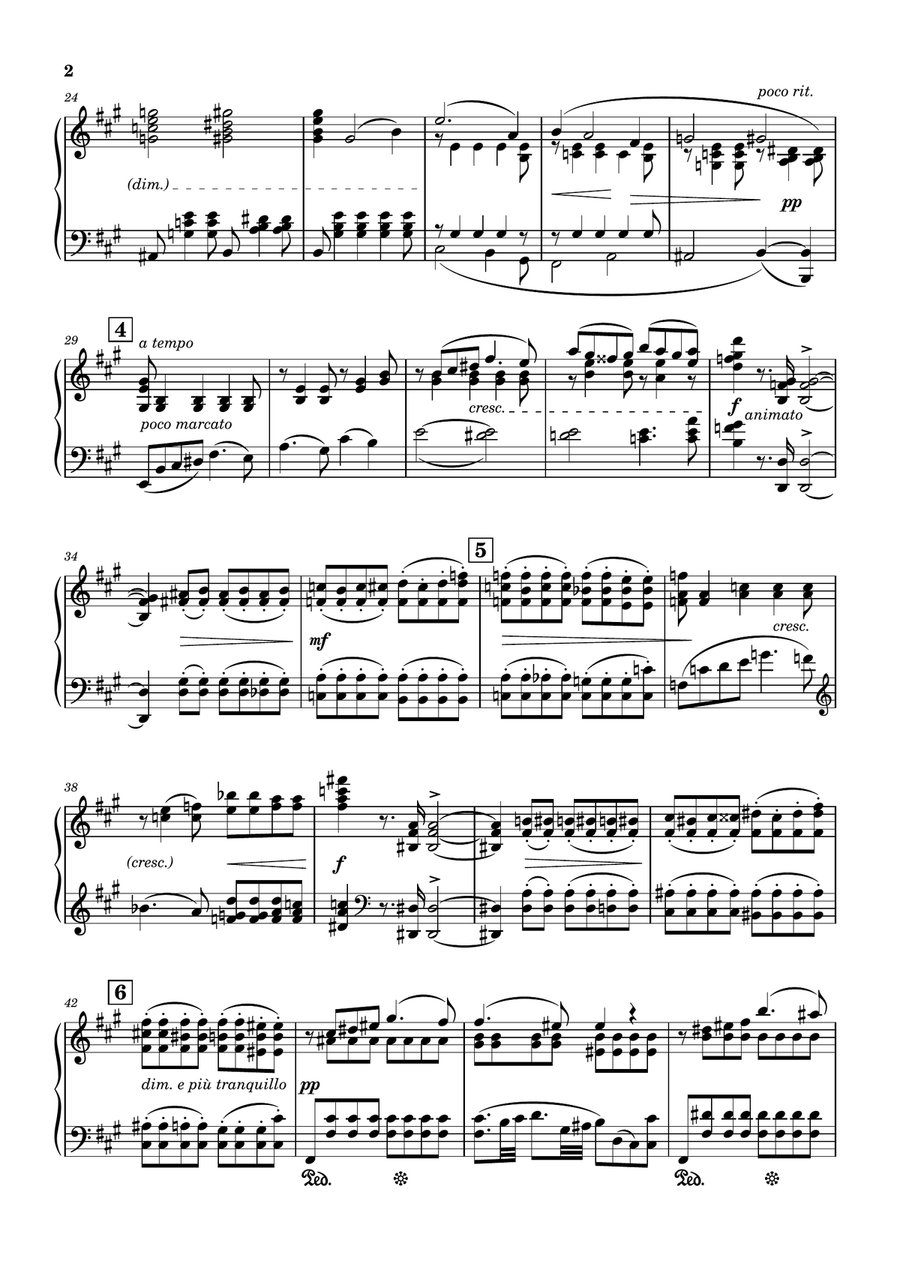 Romance for Violin and Piano, Op. 23 - Piano Piano, Vocal scores gallery preview page 2