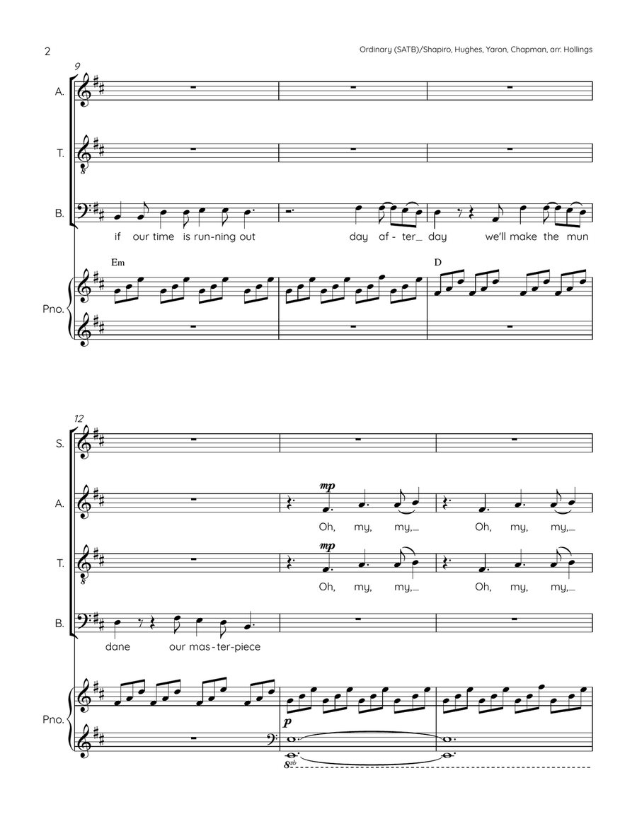 Ordinary 4-Part scores gallery preview page 2