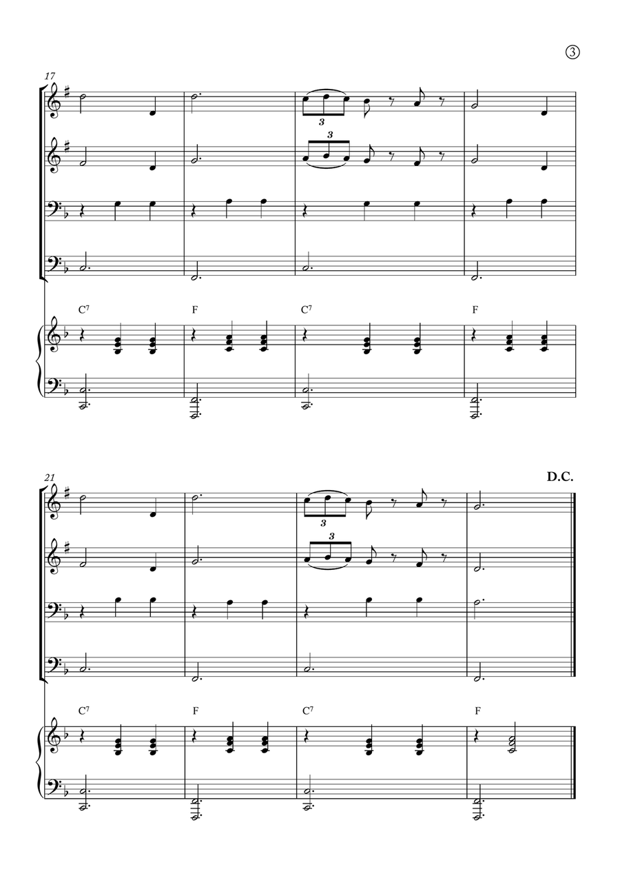 La Donna è Mobile La Donna è Mobile Brass Quartet scores gallery preview page 3