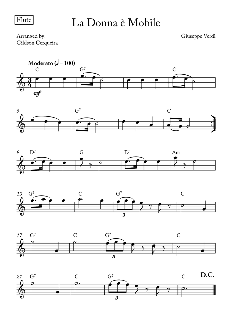 La Donna è Mobile La Donna è Mobile Woodwind Quartet scores gallery preview page 3