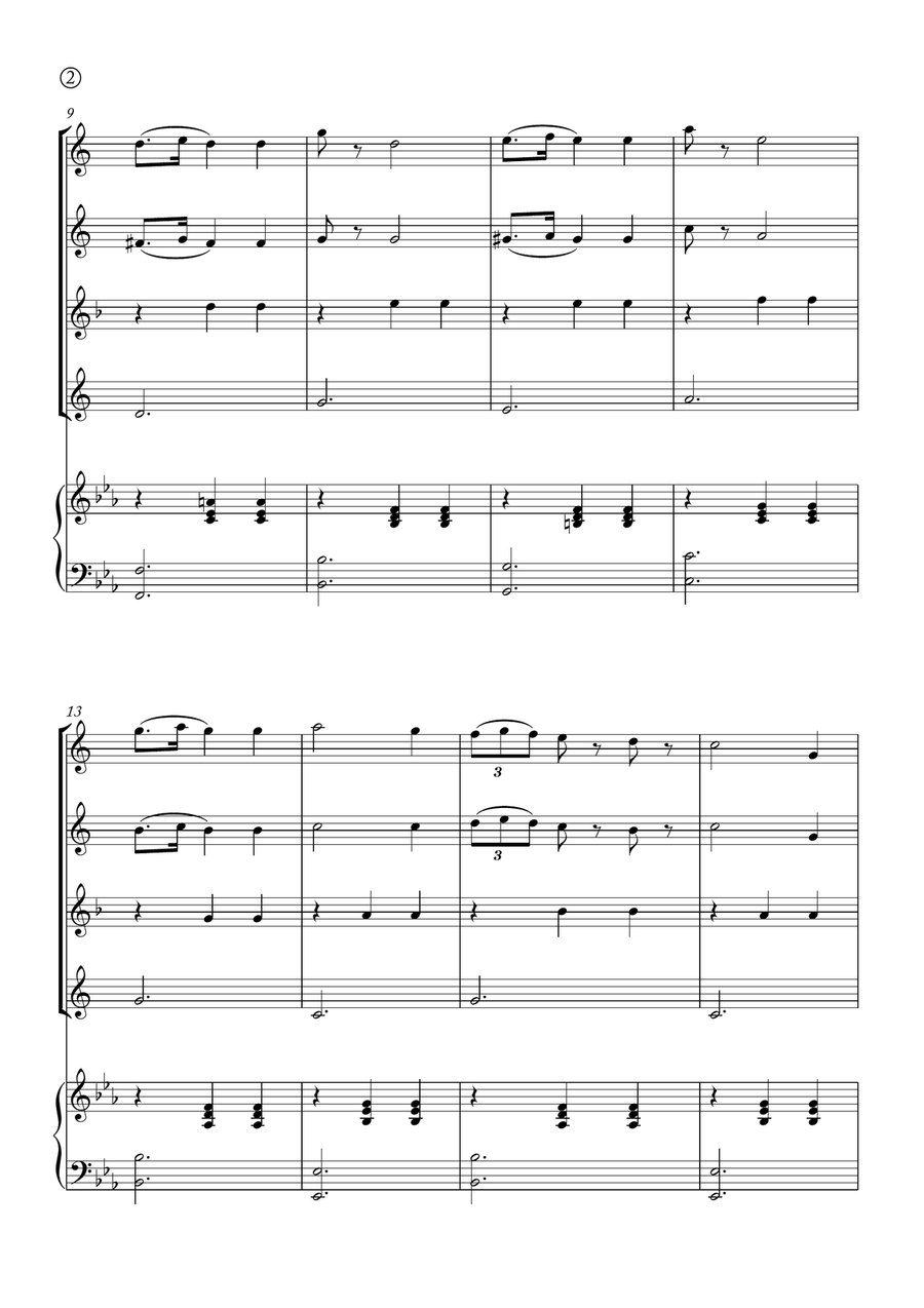 La Donna è Mobile La Donna è Mobile Saxophone Quartet scores gallery preview page 2