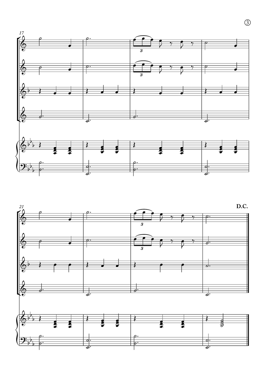 La Donna è Mobile La Donna è Mobile Saxophone Quartet scores gallery preview page 3