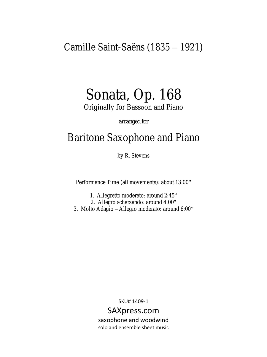 Sonata, Op. 168 Chamber Music scores gallery preview page 3