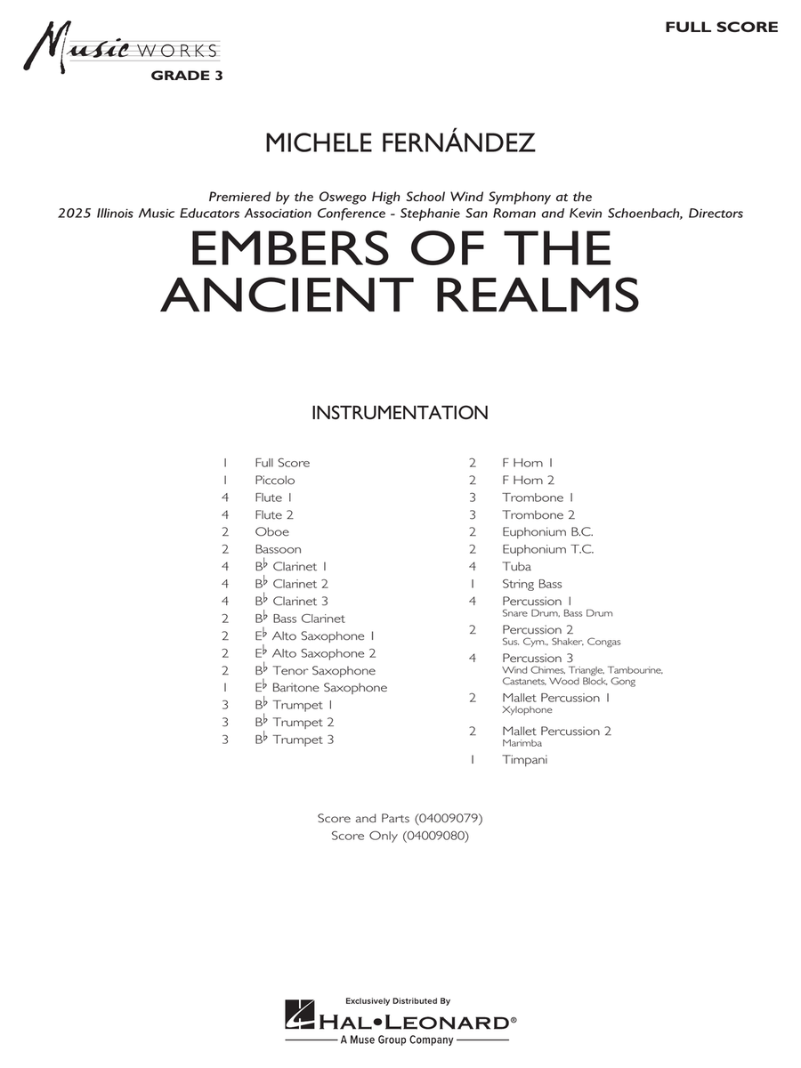 Embers Of The Ancient Realms - Conductor Score (Full Score) Concert Band scores gallery preview page 1