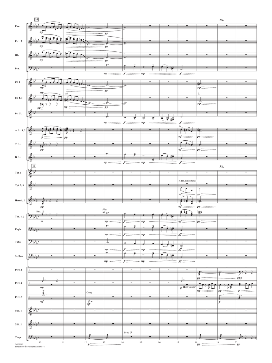 Embers Of The Ancient Realms - Conductor Score (Full Score) Concert Band scores gallery preview page 4