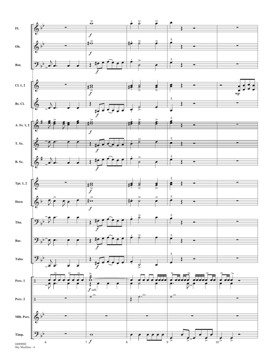 Sky Machine - Conductor Score (Full Score) Concert Band scores gallery preview page 4