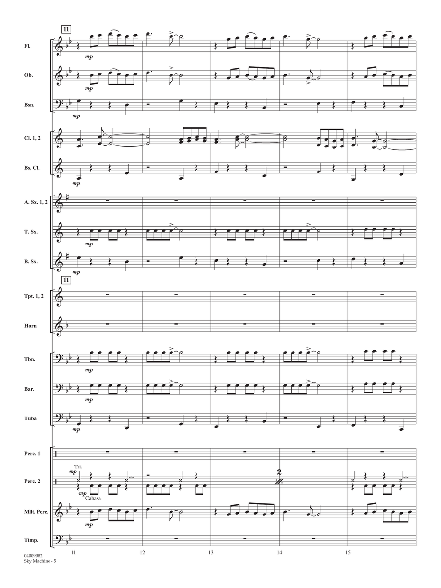 Sky Machine - Conductor Score (Full Score) Concert Band scores gallery preview page 5