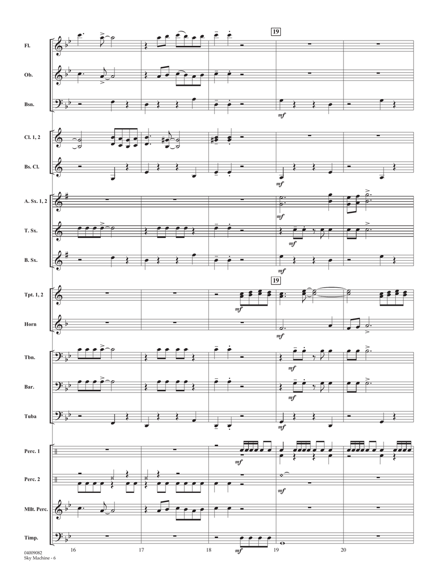 Sky Machine - Conductor Score (Full Score) Concert Band scores gallery preview page 6