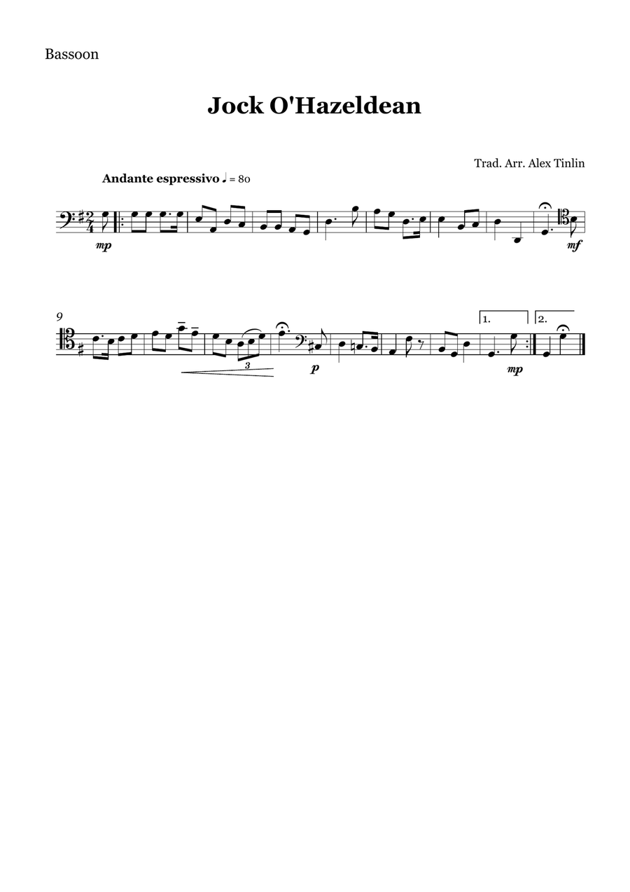 Jock O'Hazeldean Jock O'Hazeldean Woodwind Quartet scores gallery preview page 4