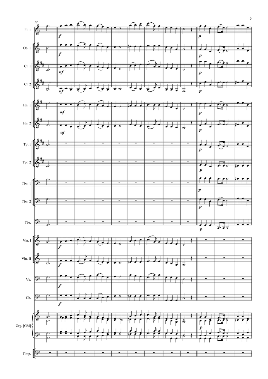 Great is thy Faithfulness Full Orchestra scores gallery preview page 3