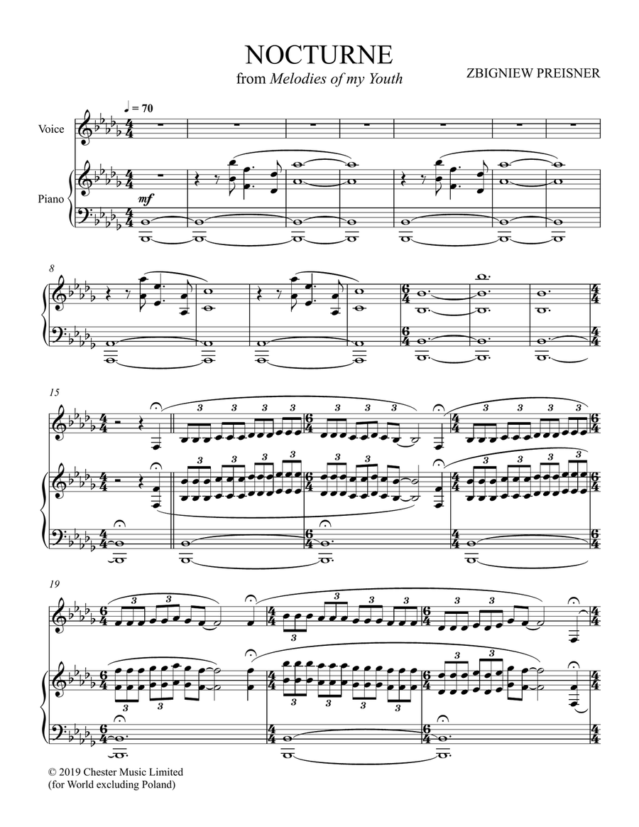 Nocturne Nocturne Voice scores gallery preview page 1