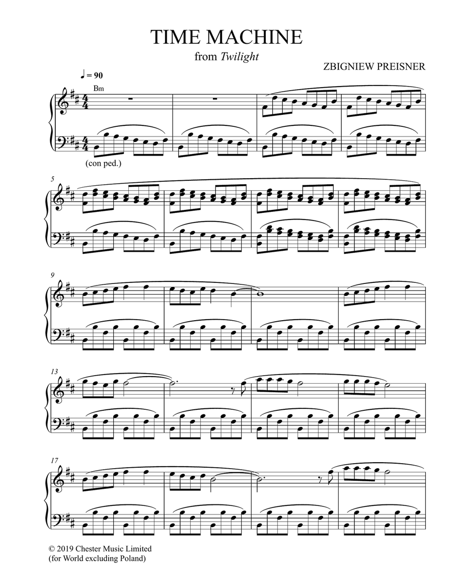 Time Machine Time Machine Piano Solo scores gallery preview page 1