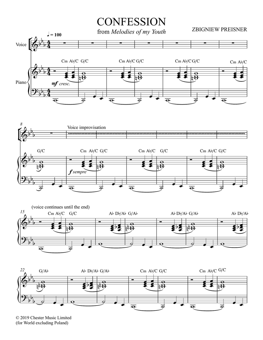 Confession Confession Voice scores gallery preview page 1
